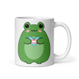 Trans Frog White glossy mug