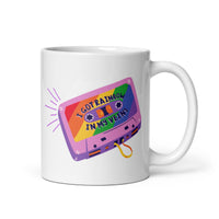 Rainbow Veins White glossy mug