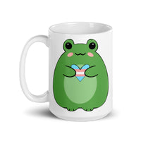 Trans Frog White glossy mug