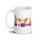 Live Laugh Lesbian White glossy mug