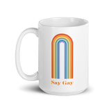 Say Gay White glossy mug