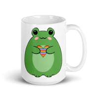 Rainbow Frog White glossy mug