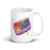 Rainbow Veins White glossy mug