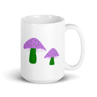 Genderqueer Mushrooms White glossy mug