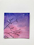 Mini Watercolor Night Sky Painting