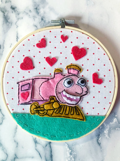 Train Choo-Choo-Choose You Embroidery Hoop