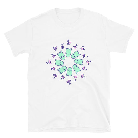 Sad Ghost Comic Circle Short-Sleeve Unisex T-Shirt