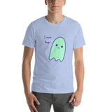 I miss hugs Sad Ghost Comic Short-Sleeve Unisex T-Shirt