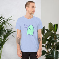 I miss hugs Sad Ghost Comic Short-Sleeve Unisex T-Shirt