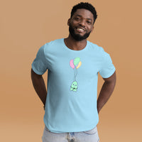 Sad Ghost Comic Balloon Flight Unisex t-shirt