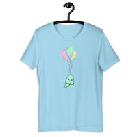 Sad Ghost Comic Balloon Flight Unisex t-shirt