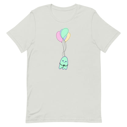 Sad Ghost Comic Balloon Flight Unisex t-shirt