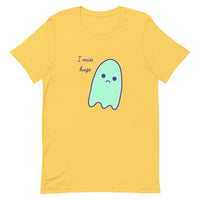 I miss hugs Sad Ghost Comic Short-Sleeve Unisex T-Shirt