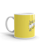 Yellow I don’t care  glossy mug