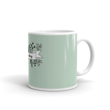 Overthinking mint color glossy mug