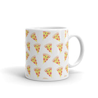 Happy Pizza White glossy mug