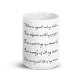 Manifest White glossy mug