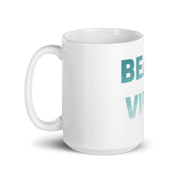 Beach Vibes White glossy mug