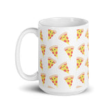 Happy Pizza White glossy mug