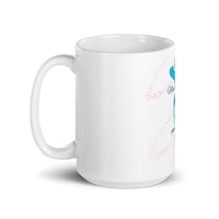 Never Apologize For The Space You Take Up White glossy mug