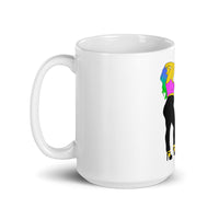 Love Your Damn Self White glossy mug