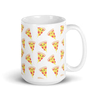 Happy Pizza White glossy mug