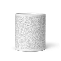 Bubbles Line Art White glossy mug