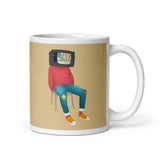 Repeating Scenes White glossy mug