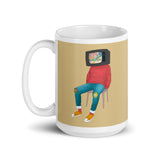 Repeating Scenes White glossy mug