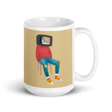 Repeating Scenes White glossy mug